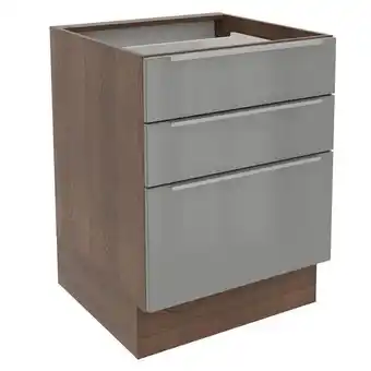 Pão de Açúcar Balcão madesa lux 60 cm 3 gavetas - rustic/cinza oferta