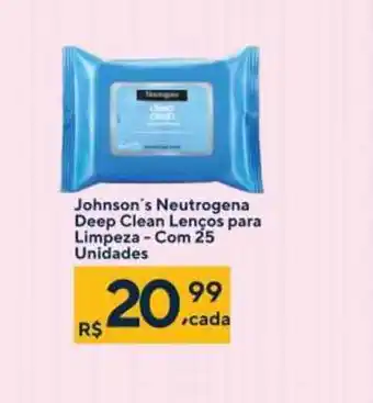 Johnson's Neutrogena Deep Clean Lenços Para Limpeza