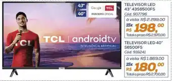 Lojas Colombo Televisor Led 43" oferta