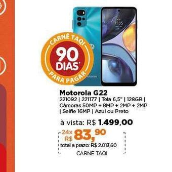 Lojas TaQi Motorola g22 oferta