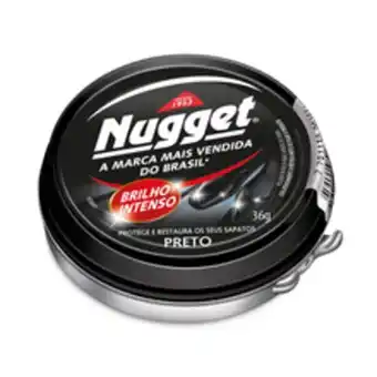 Supermercados Pague Menos Cera para sapato em pasta nugget preto lata 36g oferta