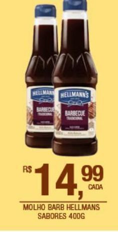 DB Supermercados Molho barbecue hellmann's 400g oferta