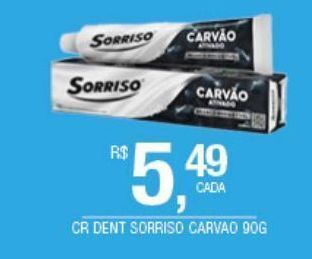 Creme dental sorriso carvão 90g