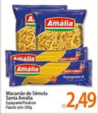 Atacadão Macarrao de Semola Santa Amalia 500g oferta