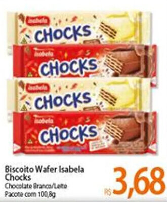 Atacadão Biscoito Wafer Isabela 100g oferta