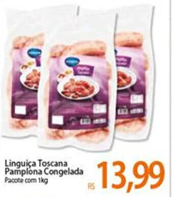 Atacadão Linguica Toscana Pamplona cong. 1kg oferta