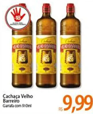 Cachaca Velho Barreiro 910ml