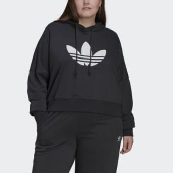 Blusa capuz cropped (plus size)
