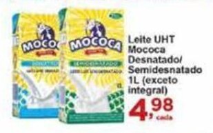 Rossi Supermercado Leite Uht Mococa Desnatado/ Semidesnatado 1L oferta