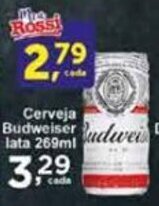 Rossi Supermercado Cerveja Budweiser lata 269ml oferta