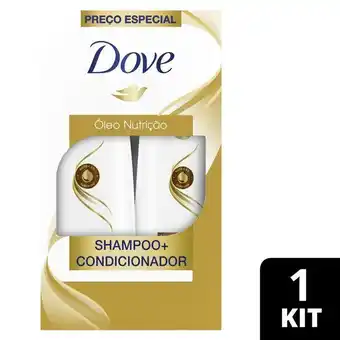 Kit dove shampoo 400 ml + condicionador 200 ml óleo nutrição preço especial