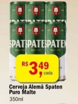 Ultrabox Cerveja Alema Spaten Puro Malte 350ml oferta