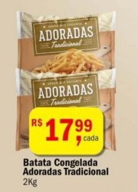 Ultrabox Batata Congelada Adoradas Tradicional 2kg oferta
