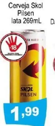 Calvo Atacadista Cerveja Skol Pilsen Latinha 269ml oferta