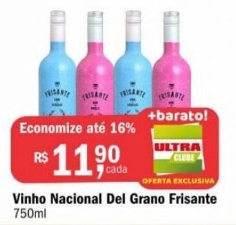 Ultrabox Vinho Nacional Del Grano Frisante 750ml oferta