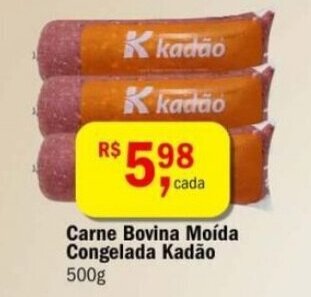 Ultrabox Carne Bovina Moida Congelada Kadao 500g oferta