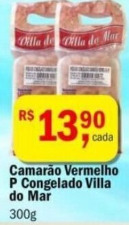 Camarao Vermelho P Congelado Villa do Mar 300g