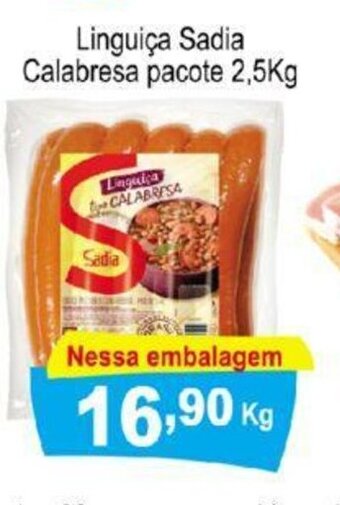 Calvo Atacadista Linguica Sadia Calabresa pacote 2.5kg oferta