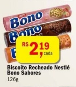 Ultrabox Biscoito recheado Nestle Bono sabores 126g oferta