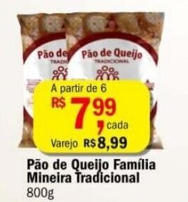 Ultrabox Pao de Queijo Familia Mineira Tradicional 800g oferta