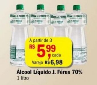 Ultrabox Alcool Liquido J. Feres 70% 1L oferta