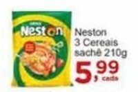 Rossi Supermercado Neston 3 Cereais sache 210g oferta