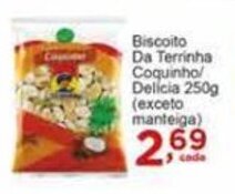 Rossi Supermercado Biscoito Da terrinha 250g Coquinho/ Delicia (exceto Amanteigada) oferta