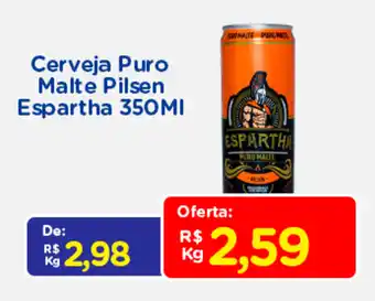 Nagumo Cerveja Puro Malte Pilsen Espartha 350ml oferta