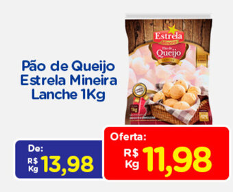 Nagumo Pao de Queijo Estrela Mineira Lanche 1kg oferta