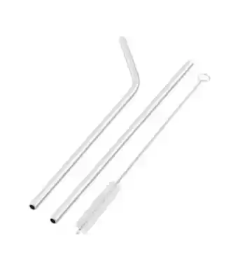 Freitas Varejo Jogo de canudo em inox com escova 3 peças útil bazar 21cm 5477 oferta