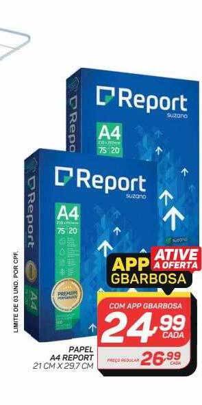 GBarbosa Papel a4 report oferta