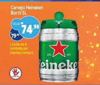 Cerveja heineken barril 5l