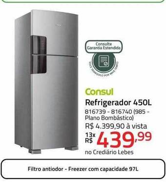 Consul refrigerador 450l