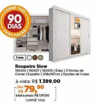 Lojas TaQi Roupeiro slow oferta