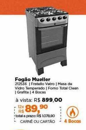 Lojas TaQi Fogão mueller oferta