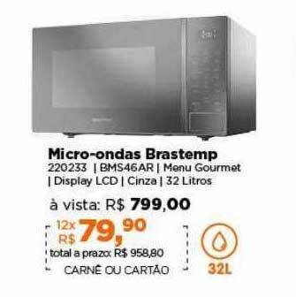 Lojas TaQi Micro-ondas brastemp oferta