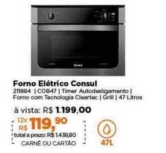 Lojas TaQi Forno elétrico consul oferta