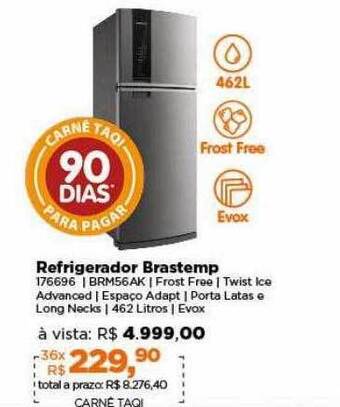 Lojas TaQi Refrigerador brastemp oferta