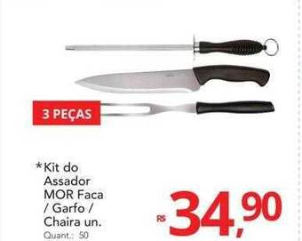 Supermercados Koch Kit do assador mor faca garfo chaira oferta