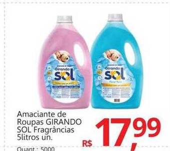 Supermercados Koch Amaciante de roupas girando sol fragrâncias oferta