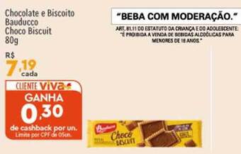 Supper Rissul Chocolate e biscoito bauducco choco biscuit oferta