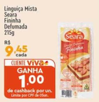 Supper Rissul Linguiça mista seara fininha defumada oferta