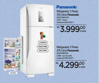 Refrigerador 2 portas 435 litros panasonic