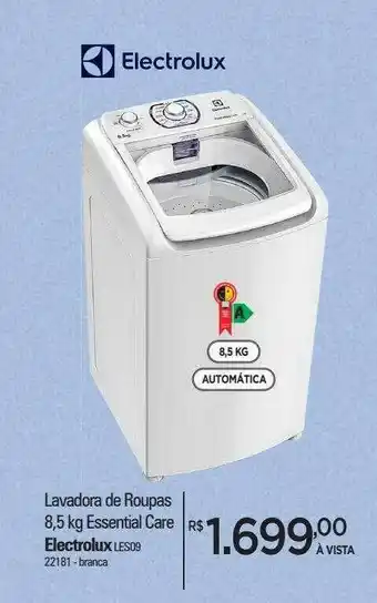 Zenir Lavadora de roupa 8.5 kg essential care electrolux oferta