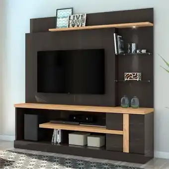 Carrefour Home para tv com led chasidy titânio carvalho oferta