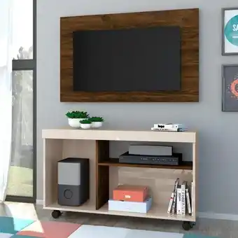 Carrefour Home para tv com nichos hiedi off white savana oferta