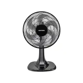 Ventilador de mesa ventisol turbo 6 30cm 6 pás 3 velocidades preto 220v