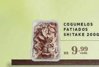 Cogumelos fatiados shitake
