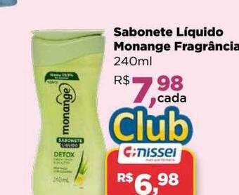 Farmácias Nissei Sabonete líquido monange fragrâncias oferta