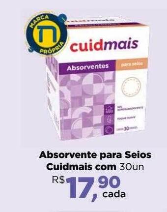 Absorvente para seios cuidmais